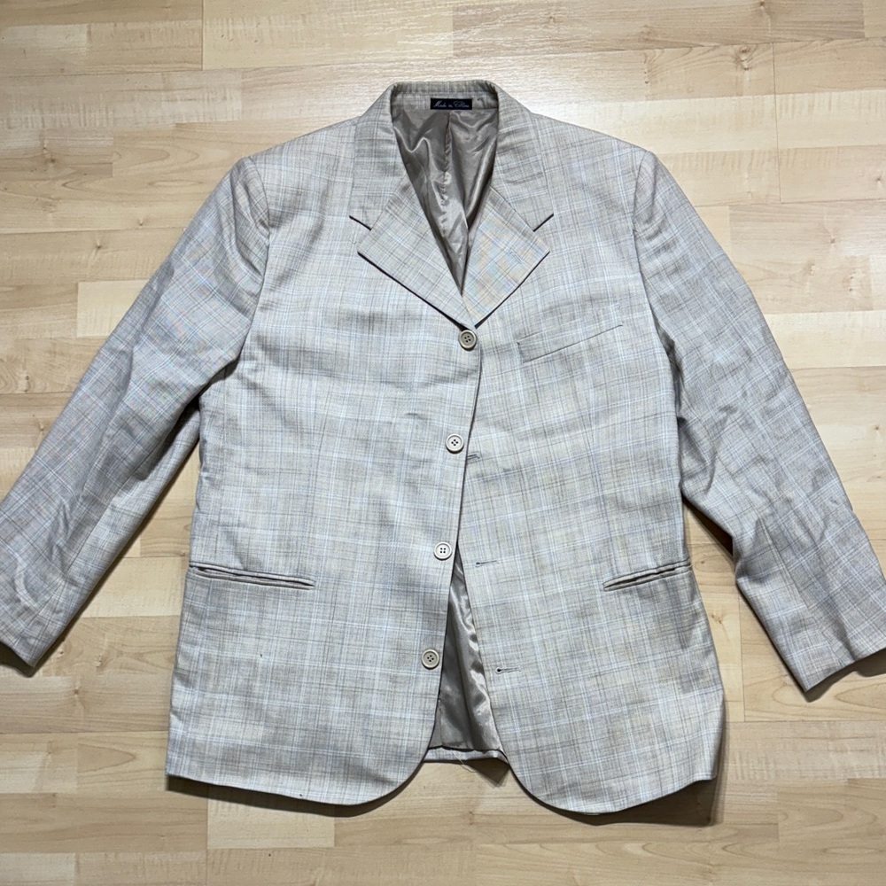 Elegant Light Gray Men's Blazer